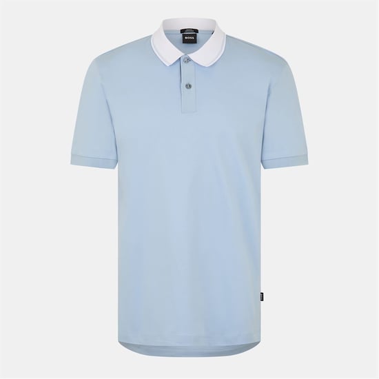 Men's Boss Regular Fit Short Sleeve Shirt in Lt Pas Blue 450 - Image 1