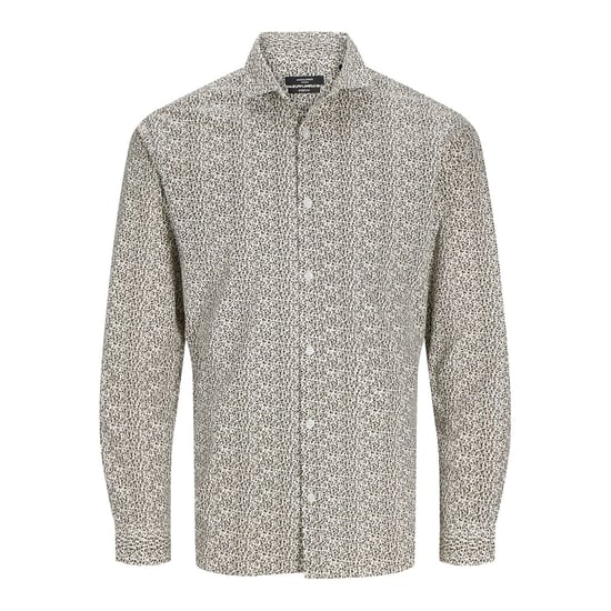 Men's Jack and Jones Slim Fit Long Sleeve Shirt in Cloud Dancer - Image 1