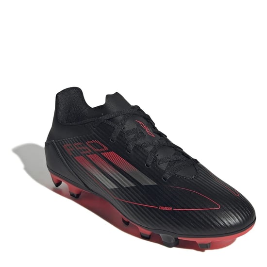 Men's adidas F50 Club Firm Ground Football Boots Adults in Core Black/Iron - Image 3