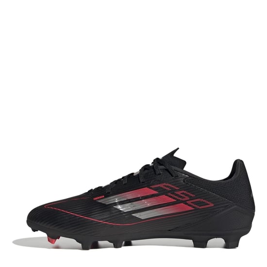 Men's adidas F50 League Lace-Up Stripe Patterned Boots in Core Black/Iron - Image 2