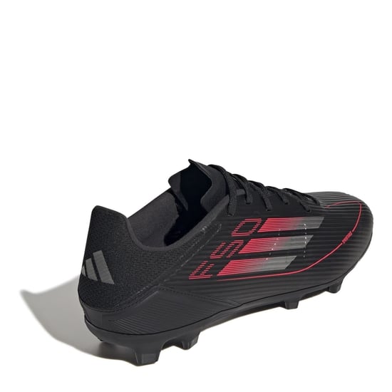 Men's adidas F50 League Lace-Up Stripe Patterned Boots in Core Black/Iron - Image 4