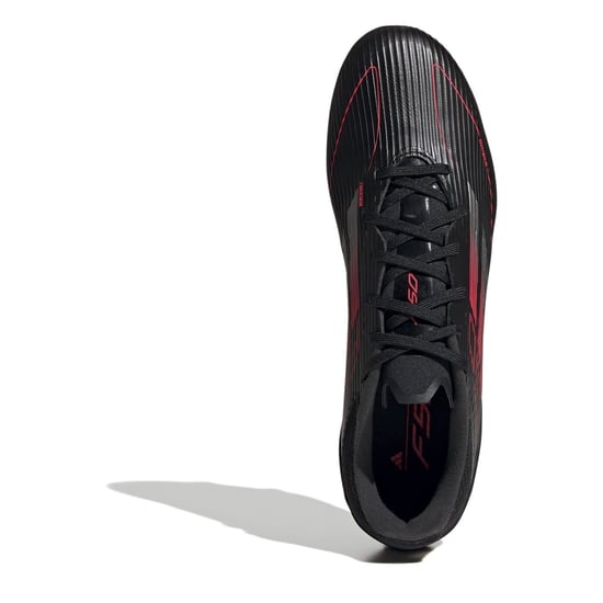 Men's adidas F50 League Lace-Up Stripe Patterned Boots in Core Black/Iron - Image 5