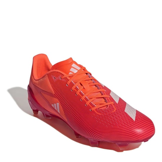 Men's adidas Adizero Rs15 Ultimate Adults Soft Ground Rugby Boots in Red/Whte/Orng - Image 3