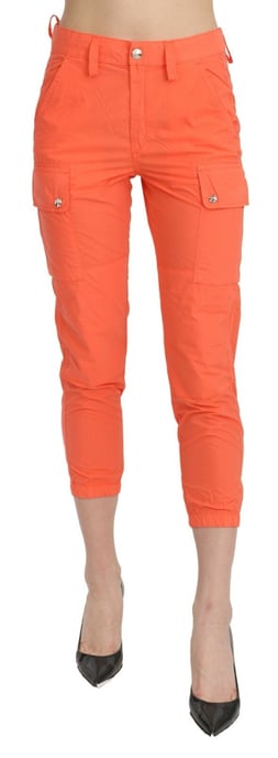 CYCLE Katoenen Oranje Hoge Taille Skinny Cropped Broek - Image 2