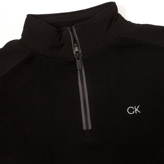 Men's Calvin Klein Golf G Half Z Sweat in Black - Image 3