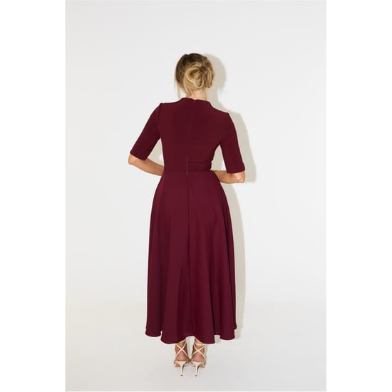 Women's Odd Muse The Ultimate Muse Half Length Sleeve Midi Dress in Bordeaux - Image 3