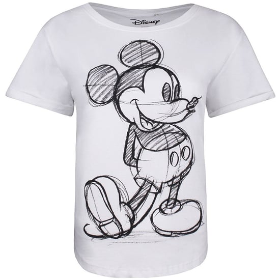 Women's Disney Mickey Mouse Rolled Cuff T-Shirt in White - Image 2