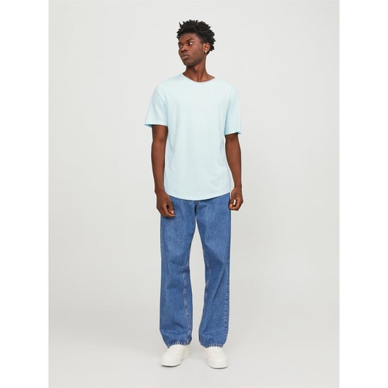 Men's Jack and Jones Crew Neck Regular Fit T-Shirt in Soothing Sea - Image 2