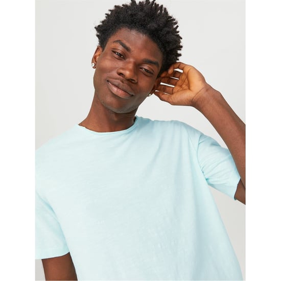 Men's Jack and Jones Crew Neck Regular Fit T-Shirt in Soothing Sea - Image 4