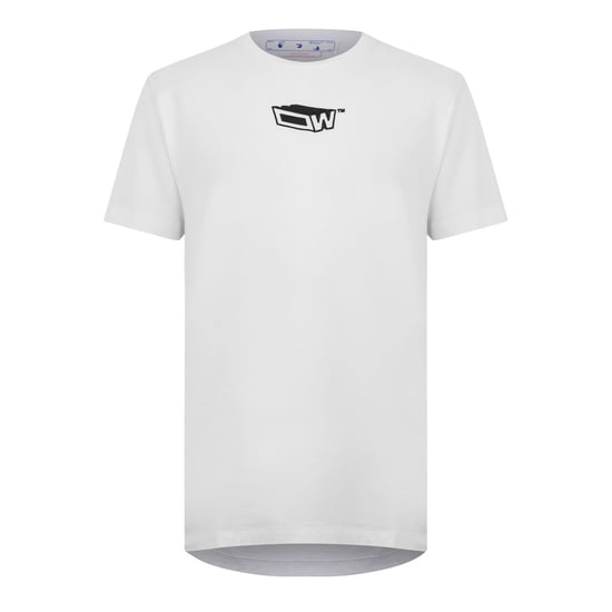 Men's Off White Large Genie Lettering Regular Fit T-Shirt in White - Image 1