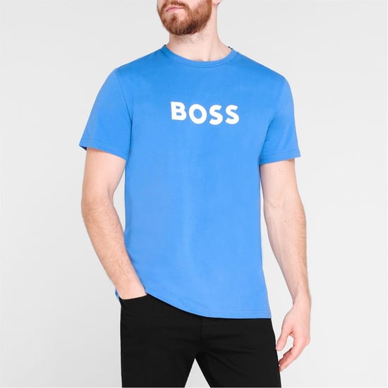 Men's Boss Hbw Logo T-Shirt, Logo Printed in Royal Blue 490 - Image 3