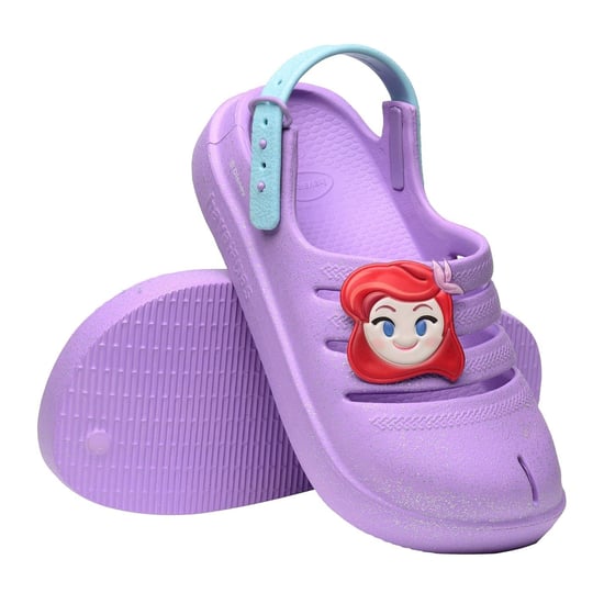 Women's Havaianas Hav. Kids Clog Princesas Ciber Pink Flip Flops Womens in Purple - Image 3