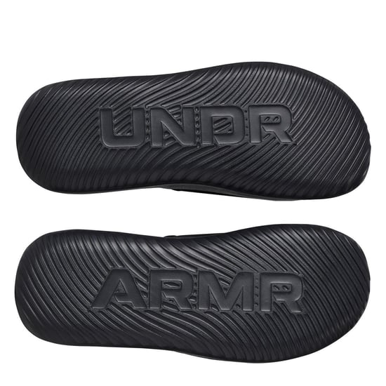 Women's Under Armour Ignite Pro 8 Open Toe Slides in Black - Image 3