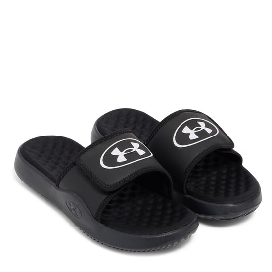 Women's Under Armour Ignite Pro 8 Open Toe Slides in Black - Image 5