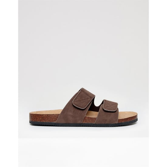 Men's Threadbare Artemis Open Toe Slide Sandals in Chocolate - Image 1