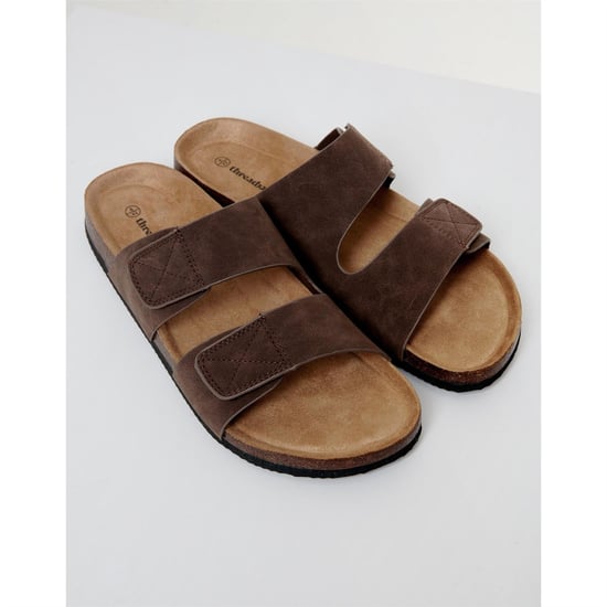 Men's Threadbare Artemis Open Toe Slide Sandals in Chocolate - Image 3