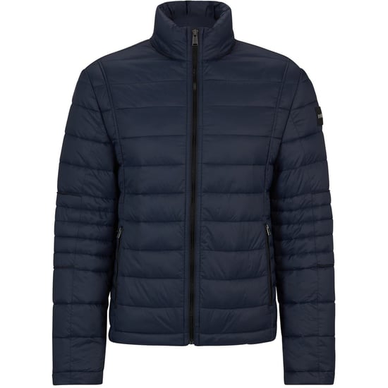 Men's Boss Solid Patterned Puffer Jacket in Dark Blue - Image 1