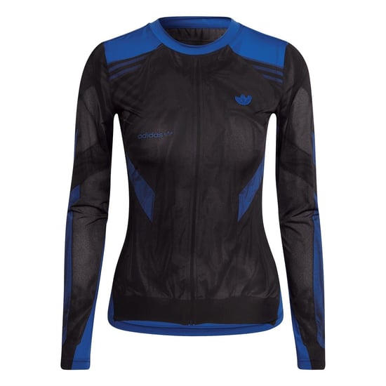 Women's adidas Originals Regular Fit Crew Neck Long Sleeve T-Shirt in Power Blue - Image 1