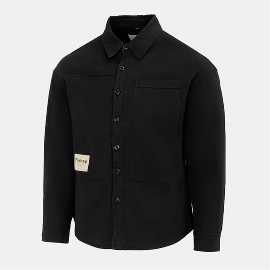 Men's Firetrap Heavy Shirt in Black - Image 3