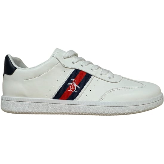 Men's Original Penguin Low Profile Lace Up Trainers Juniors in White - Image 1