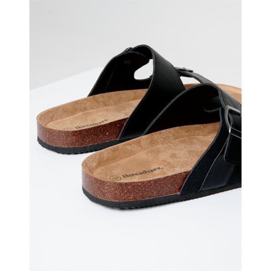 Men's Threadbare Atticus Open Toe Slide Sandals in Black - Image 4