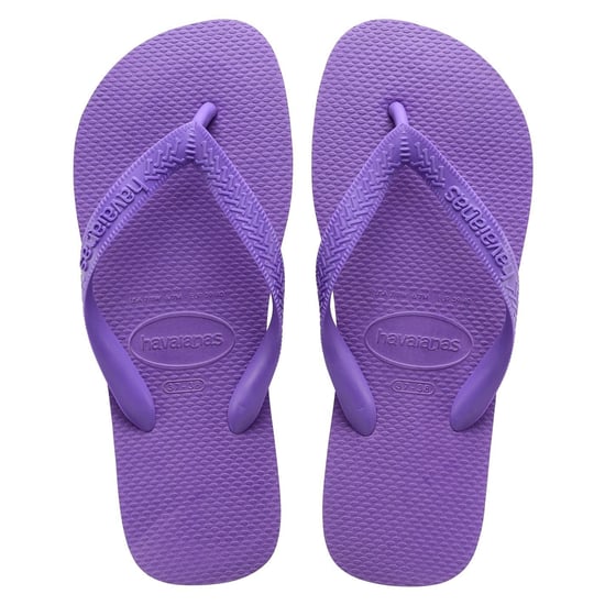 Women's Havaianas Solid Patterned Thong Toe Flip Flops in Purple - Image 2