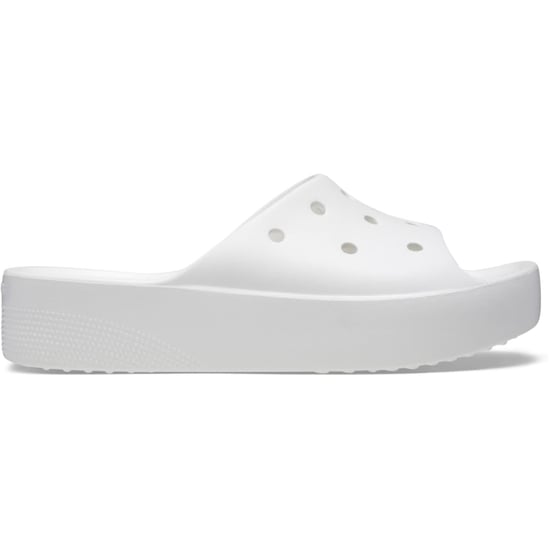Women's Crocs Classic Platform Slide Sandals in White - Image 1