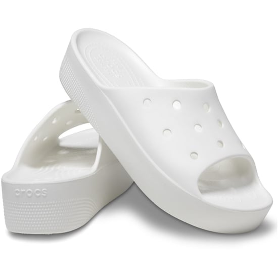 Women's Crocs Classic Platform Slide Sandals in White - Image 2