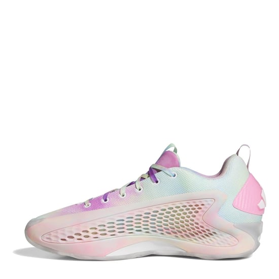 Men's adidas Anthony Edwards 1 Basketball Shoes in Wht/Ora/Pnk - Image 2
