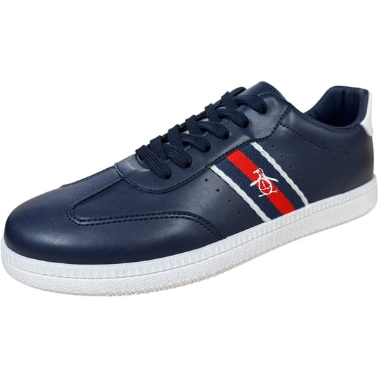 Men's Original Penguin Low Profile Lace Up Trainers Juniors in Navy - Image 2