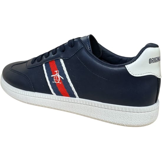 Men's Original Penguin Low Profile Lace Up Trainers Juniors in Navy - Image 3