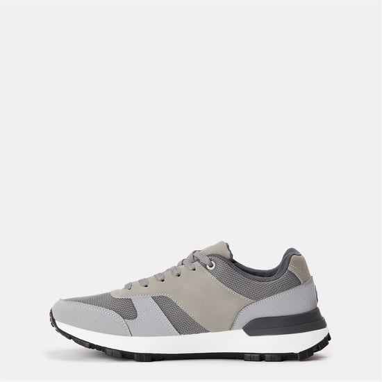 Men's Lambretta Echo 2 British Sailer Low Top Sneakers in Light Grey - Image 1