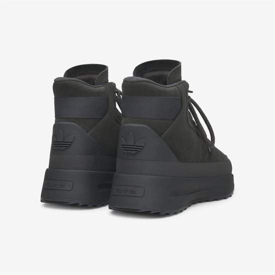 Men's adidas Athletics Los Angeles Hiker Canvas Hi Top Sneakers in Carbon - Image 3