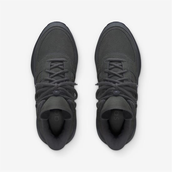 Men's adidas Athletics Los Angeles Hiker Canvas Hi Top Sneakers in Carbon - Image 4