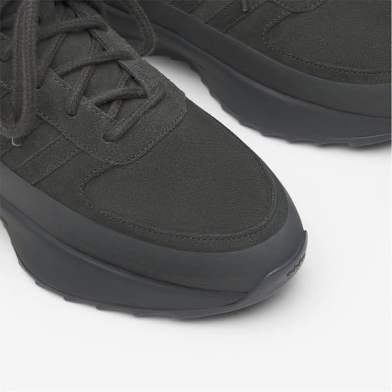 Men's adidas Athletics Los Angeles Hiker Canvas Hi Top Sneakers in Carbon - Image 6
