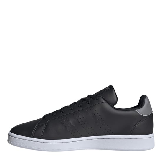 Men's adidas Advantage Lace Up Low Top Sneakers in Black/Grey Thre - Image 2