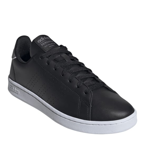Men's adidas Advantage Lace Up Low Top Sneakers in Black/Grey Thre - Image 3