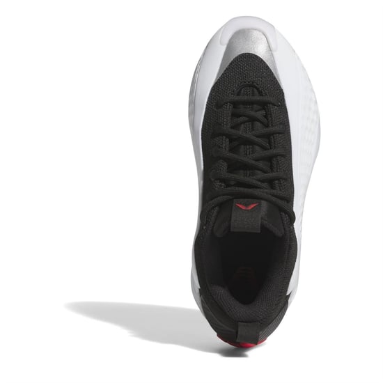 Men's adidas Anthony Edwards 1 Low Top Lace-Up Sneakers in White/Blk/Red - Image 5