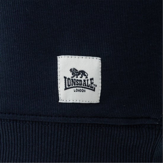 Men's Lonsdale Regular Fit Long Sleeve Crew Neck Sweatshirt in Navy - Image 5