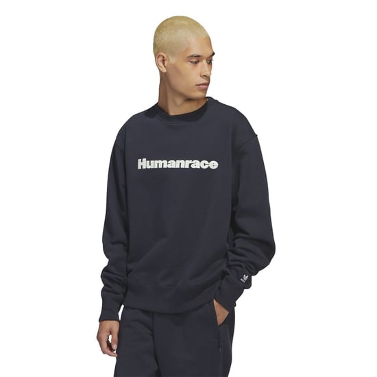 Men's adidas Originals Pw Basics Relaxed Fit Crew Neck Sweatshirt in Grey - Image 3