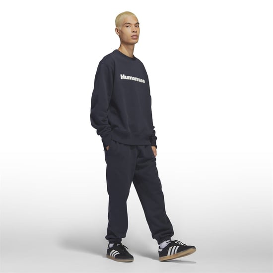 Men's adidas Originals Pw Basics Relaxed Fit Crew Neck Sweatshirt in Grey - Image 5