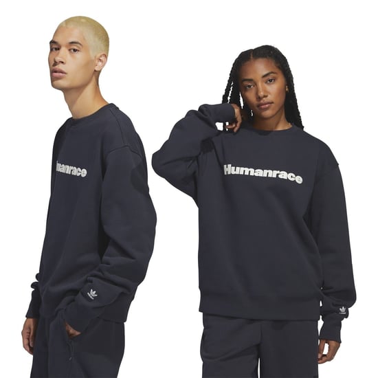 Men's adidas Originals Pw Basics Relaxed Fit Crew Neck Sweatshirt in Grey - Image 6