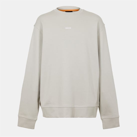 Men's Boss Wesmallcrew Crew Sweater in Light Beige - Image 1