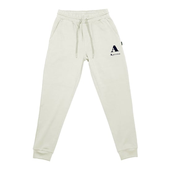 Men's Aquascutum Solid Patterned Slim Tapered Joggers in Beige - Image 1