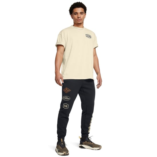 Men's Under Armour Hwt Graphic Print Joggers in Black - Image 4
