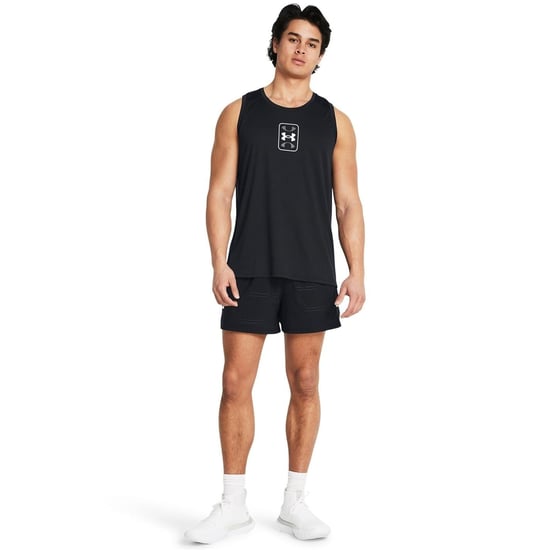 Men's Under Armour Zone Pro 5 Inch Track Shorts in Black - Image 4