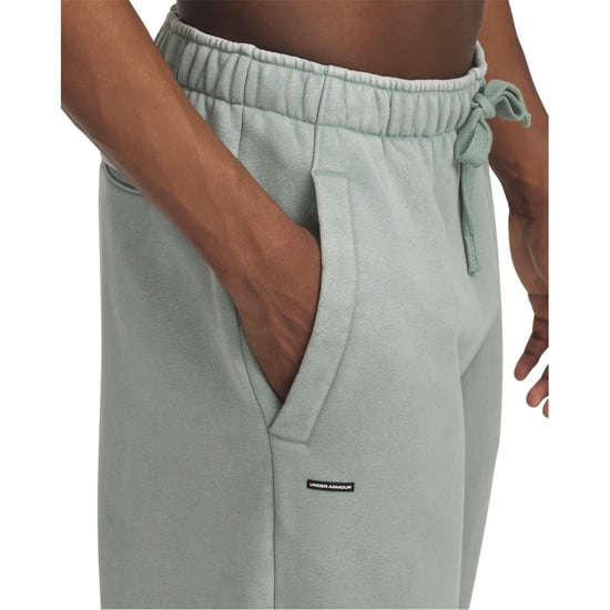 Men's Under Armour Icon Closed Hem Fleece Joggers in Green - Image 3