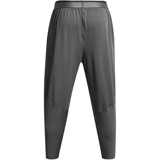Men's Under Armour Ribbed Joggers with Open Hem in Grey - Image 2