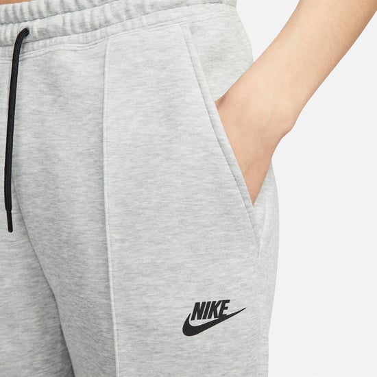 Women's Nike Sportswear Tech Fleece Mid Rise Joggers in Grey - Image 4