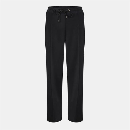 Women's Ted Baker Solid Patterned Open Hem Straight Joggers in Black - Image 1